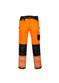 Orange and blue hi vis cargo trousers