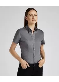 Embroidered Ladies Short Sleeve Oxford Shirt Kustom Kit KK701