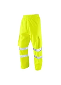 Breathable Leo Hi Vis Cargo Overtrousers Yellow L02