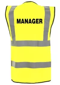 Hi vis vest with Manager to rear