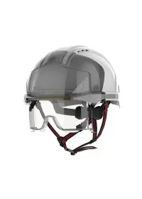JSP Head Protection EVO® VISTAlens® Dualswitch with Silver CR2 - Vented - White - Smoke Industrial Climbing Helmets