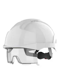 JSP EVO® VISTAlens® Safety Helmet with Integrated Eyewear - White
