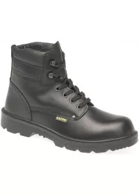 Delta Plus Black Mens Leather - Size 12, Safety Boots Steel Toe - LH832S