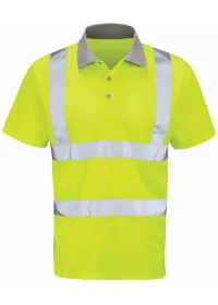 Custom Printed Yellow Hi Vis Polo Shirt
