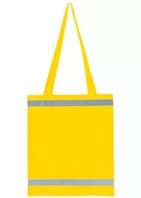 Yellow Hi Vis Shopper Bag With Long Handle Warnsac KXTLH