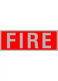 Fire Reflective Badge - Red/Silver