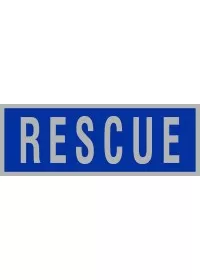 Rescue Reflective Badge - Blue/Silver