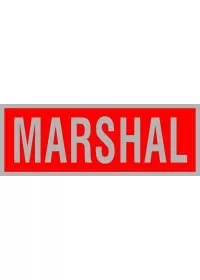 Marshal Reflective Badge - Red/Silver