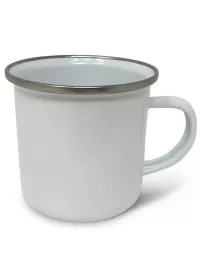 Personalised Enamel Cup with Stainless Silver Rim XP5025