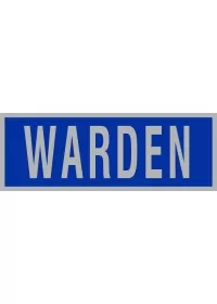 Warden Reflective Badge - Blue/Silver