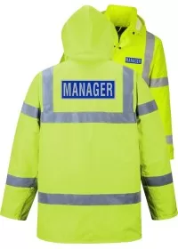 Pre Printed Manager Coat Yellow