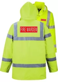 Pre Printed Fire Warden Coat Yellow