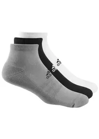 Black/White/Grey adidas 3-pack golf ankle socks AD042 adidas