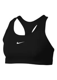 Black/White Womens Nike Dri-FIT Swoosh one-piece bra NK379 Nike