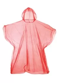 Disposable waterproof poncho Red