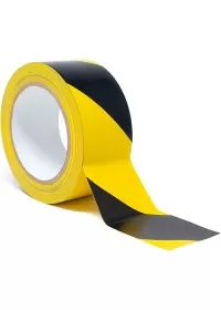 Black and yellow hazard floor marking tape