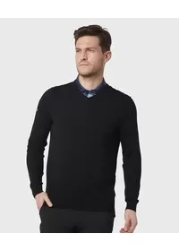 Callaway CW076 Ribbed v-neck Merino sweater