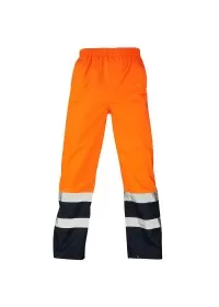 Orange & Blue Hi Vis Waterproof Over Trousers