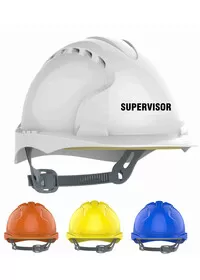 Supervisor Printed Safety Helmet