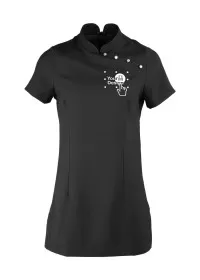 Personalised Embroidered Mika Beauty & Spa Tunic Black PR681