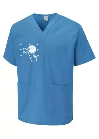 Personalised Embroidered V Neck Scrubs Tunic Uneek UC921