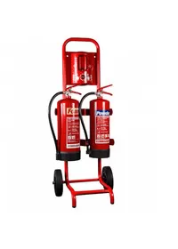 Compact Double Extinguisher Trolley