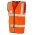 Orange Zip Front Hi Vis Vest with ID Pocket
