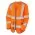 Womens Long Sleeve Zip Hivis Vest With Pockets Orange