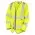 Womens Long Sleeve Zip Hivis Vest With Pockets Yellow