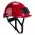 PB55 Safety Helmet with ID Badge Holder Red