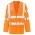 Orange long sleeve hi vis vest with pockets