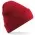 Embroidered Knitted Beanie Hat Beechfield BC045 Classic Red