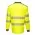 yellow and blue long sleeve hi vis polo shirt T184 rear