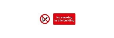 No smoking in this building sign