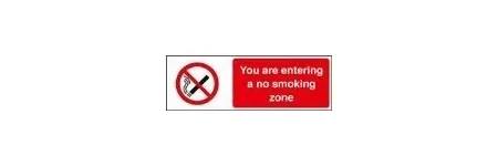 You are entering a no smoking zone sign