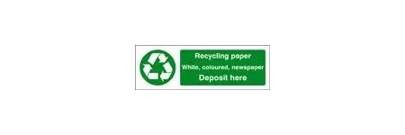 Recycling paper sign