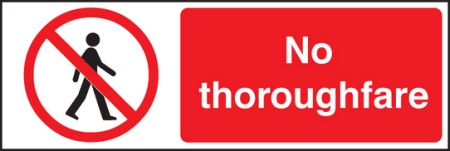 No thoroughfare sign