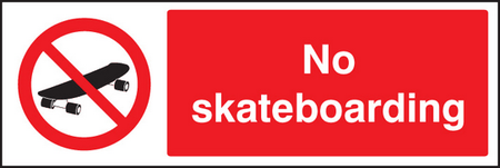 No skateboarding sign