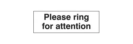 Please ring for attention sign