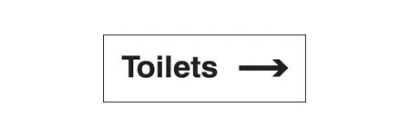 Toilets arrow right sign