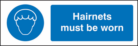 Hairnets must be worn sign
