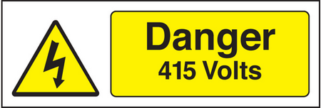 Danger 415 volts sign