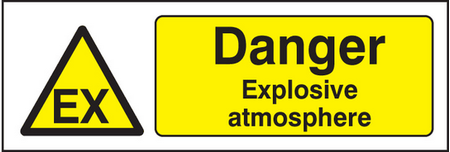Danger explosive atmosphere DSEAR sign