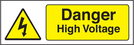 Danger high voltage sign