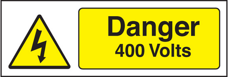 Danger 400 volts sign
