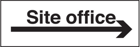 Site office arrow right sign