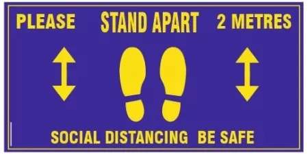 Social Distancing Floor Sticker 300mm