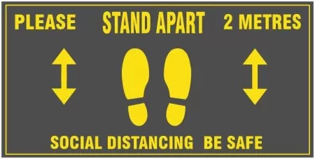 Social distance floor sticker rectangle