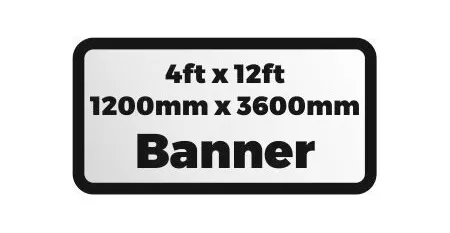 Custom Printed banner 4ftx12ft 1200x3600mm