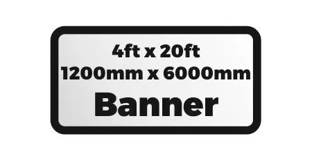 Custom Printed banner 4ftx20ft 1200x6000mm